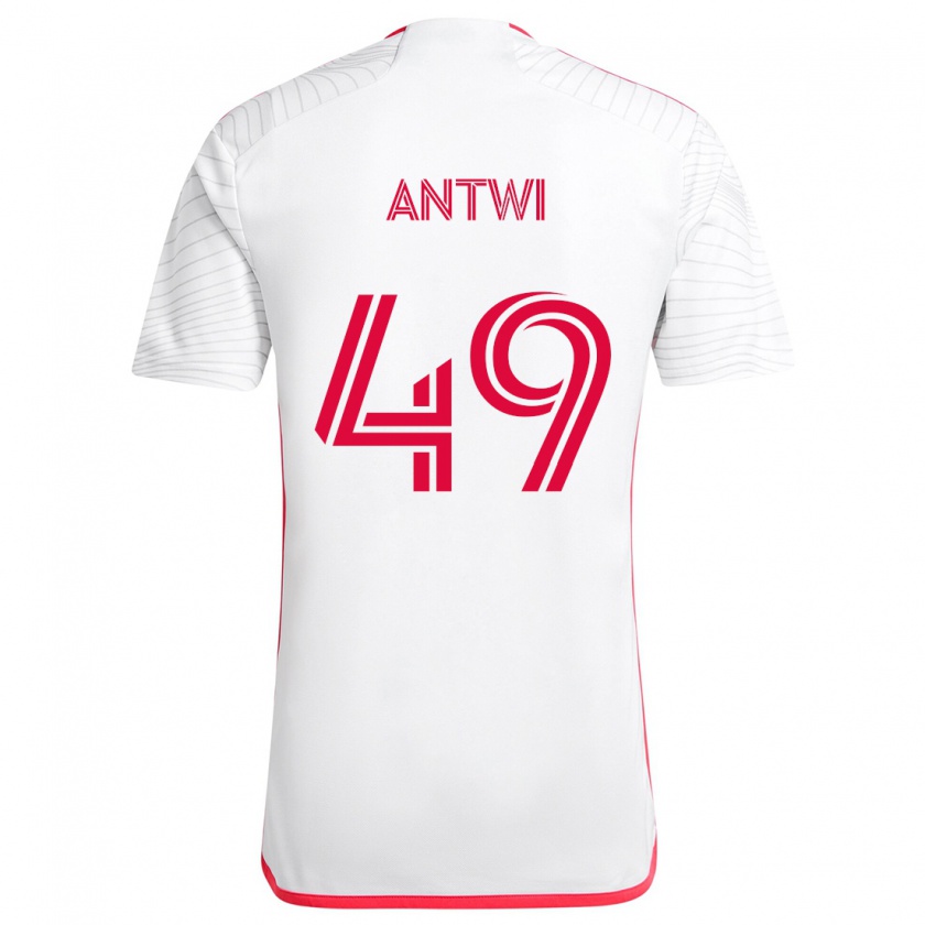 Kandiny Enfant Maillot Seth Antwi #49 Blanc Rouge Tenues Extérieur 2024/25 T-Shirt