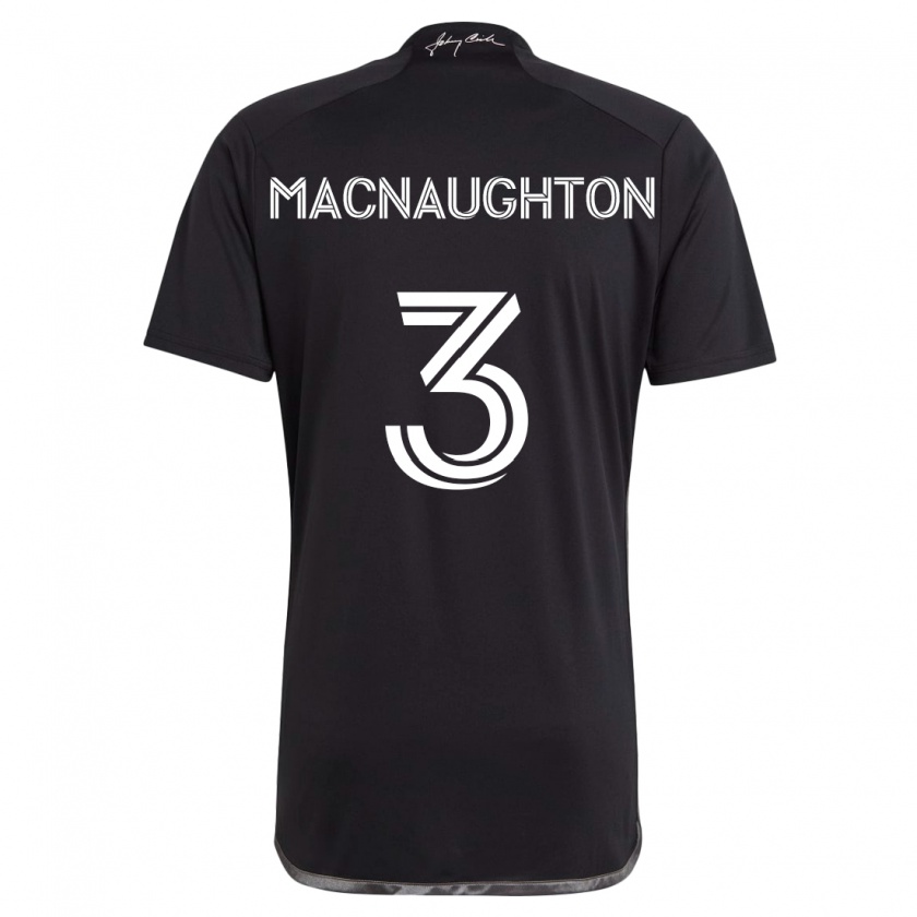 Kandiny Enfant Maillot Lukas Macnaughton #3 Noir Tenues Extérieur 2024/25 T-Shirt