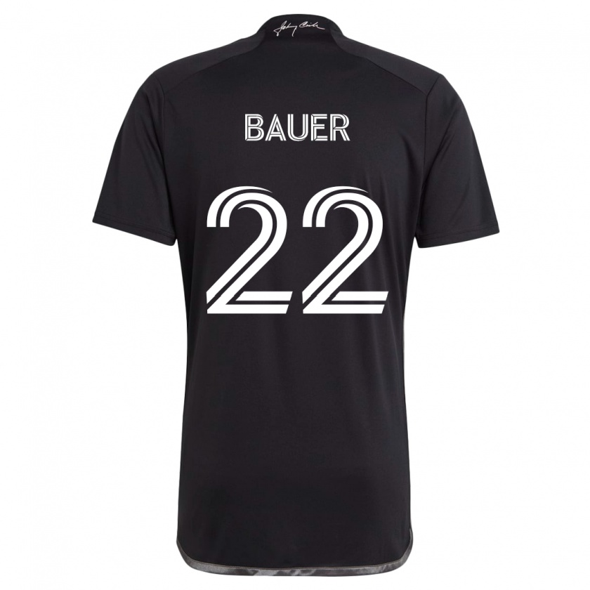 Kandiny Enfant Maillot Josh Bauer #22 Noir Tenues Extérieur 2024/25 T-Shirt