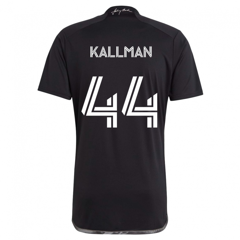 Kandiny Enfant Maillot Brent Kallman #44 Noir Tenues Extérieur 2024/25 T-Shirt