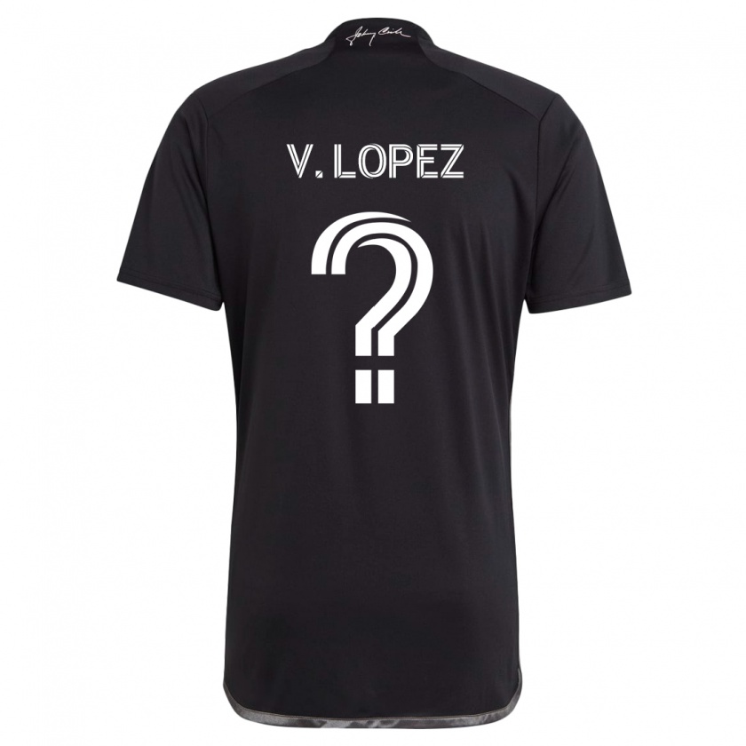 Kandiny Enfant Maillot Alejandro Velazquez-Lopez #0 Noir Tenues Extérieur 2024/25 T-Shirt