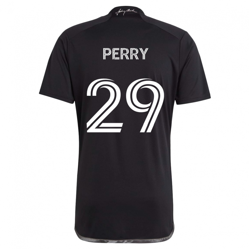 Kandiny Enfant Maillot Nebiyou Perry #29 Noir Tenues Extérieur 2024/25 T-Shirt