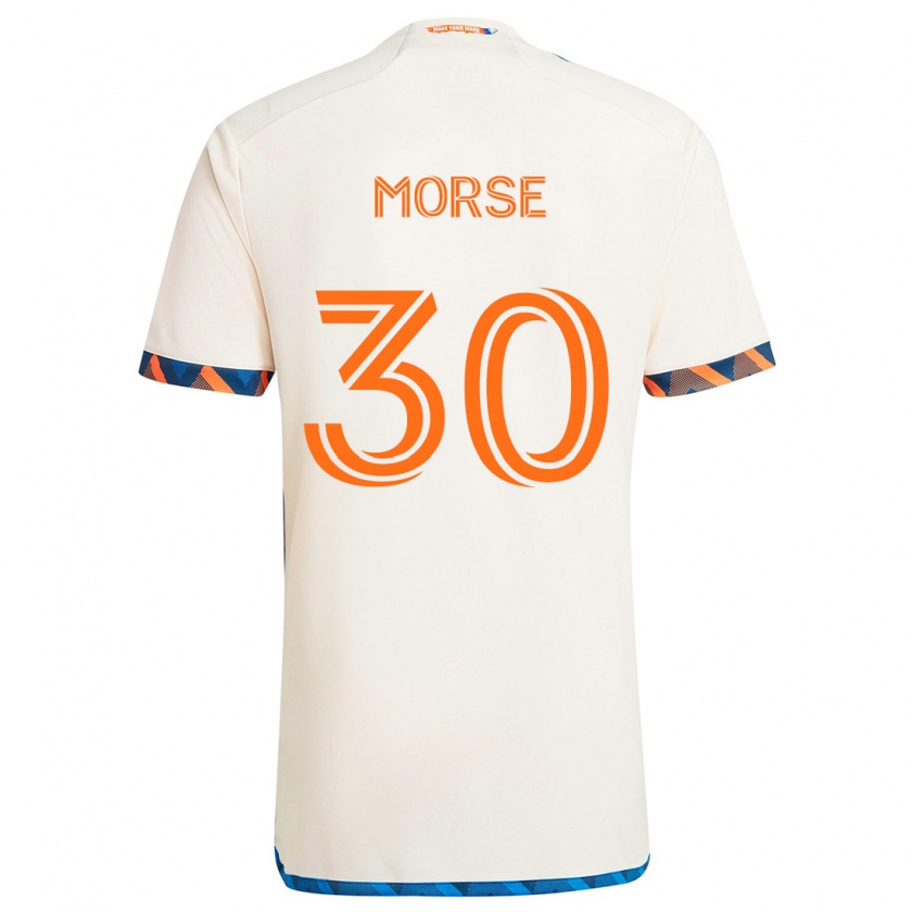 Kandiny Enfant Maillot Hunter Morse #30 Blanc Orange Tenues Extérieur 2024/25 T-Shirt