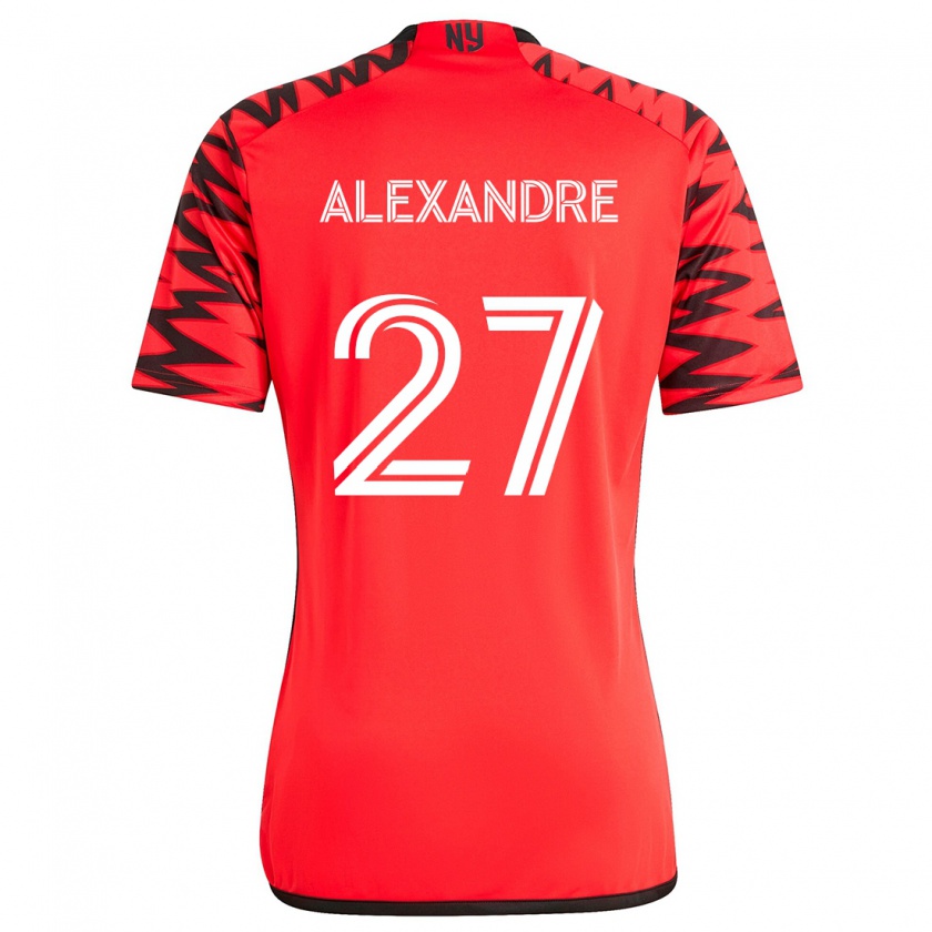 Kandiny Enfant Maillot Davi Alexandre #27 Rouge Noir Blanc Tenues Extérieur 2024/25 T-Shirt