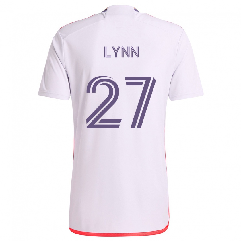 Kandiny Enfant Maillot Jack Lynn #27 Blanc Rouge Violet Tenues Extérieur 2024/25 T-Shirt