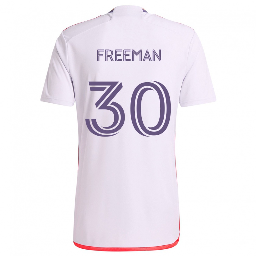 Kandiny Enfant Maillot Alex Freeman #30 Blanc Rouge Violet Tenues Extérieur 2024/25 T-Shirt