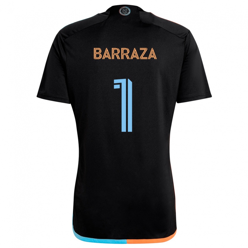 Kandiny Enfant Maillot Luis Barraza #1 Noir Orange Bleu Tenues Extérieur 2024/25 T-Shirt