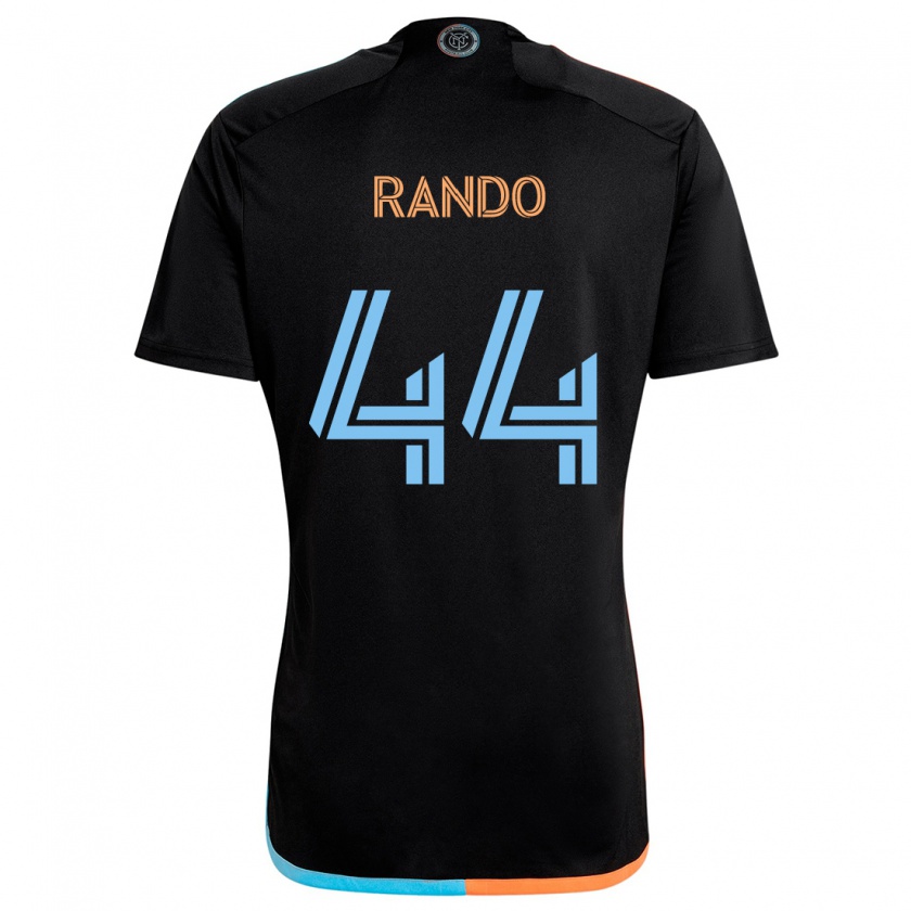 Kandiny Enfant Maillot Alex Rando #44 Noir Orange Bleu Tenues Extérieur 2024/25 T-Shirt