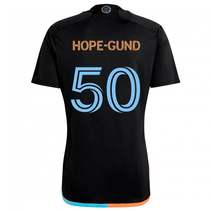 Kandiny Enfant Maillot Kofi Hope-Gund #50 Noir Orange Bleu Tenues Extérieur 2024/25 T-Shirt