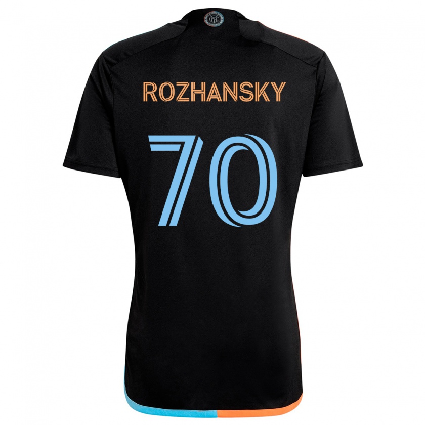 Kandiny Enfant Maillot Jake Rozhansky #70 Noir Orange Bleu Tenues Extérieur 2024/25 T-Shirt