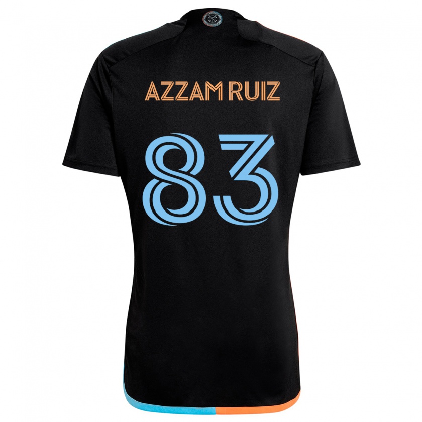 Kandiny Enfant Maillot Camil Azzam Ruiz #83 Noir Orange Bleu Tenues Extérieur 2024/25 T-Shirt