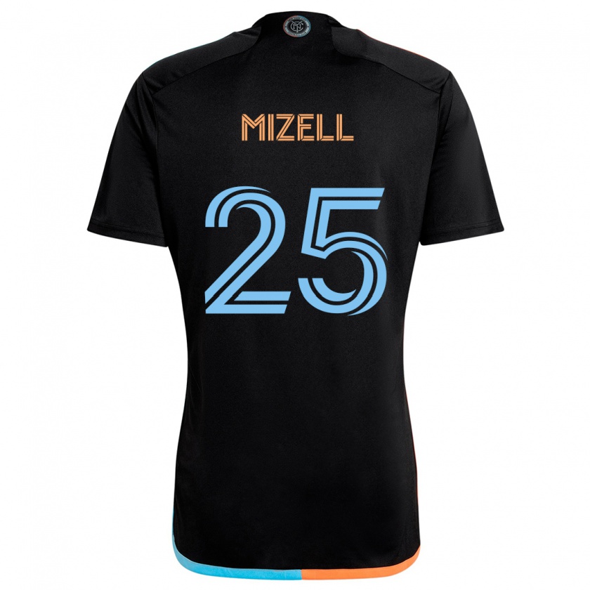 Kandiny Enfant Maillot Cody Mizell #25 Noir Orange Bleu Tenues Extérieur 2024/25 T-Shirt