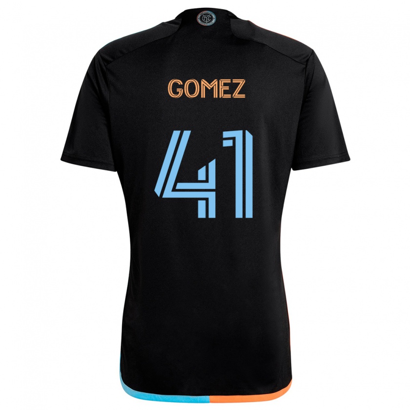 Kandiny Enfant Maillot Julián Gómez #41 Noir Orange Bleu Tenues Extérieur 2024/25 T-Shirt