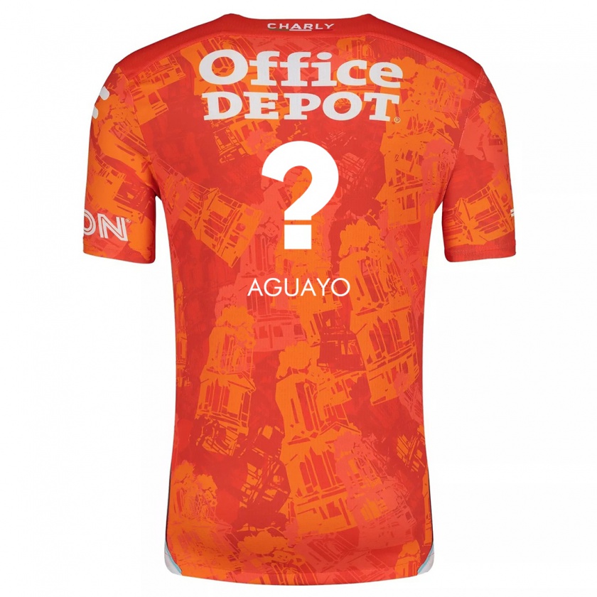 Kandiny Enfant Maillot Sergio Aguayo #0 Orange White Tenues Extérieur 2024/25 T-Shirt