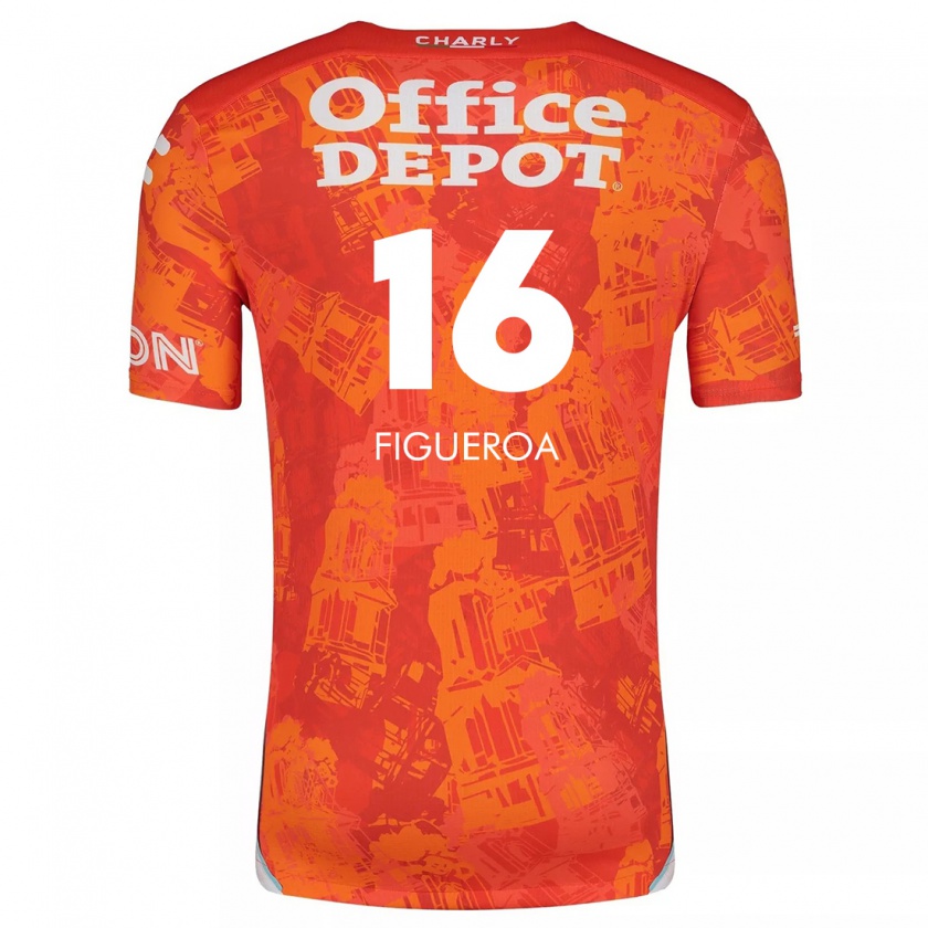 Kandiny Enfant Maillot Antonio Figueroa #16 Orange White Tenues Extérieur 2024/25 T-Shirt