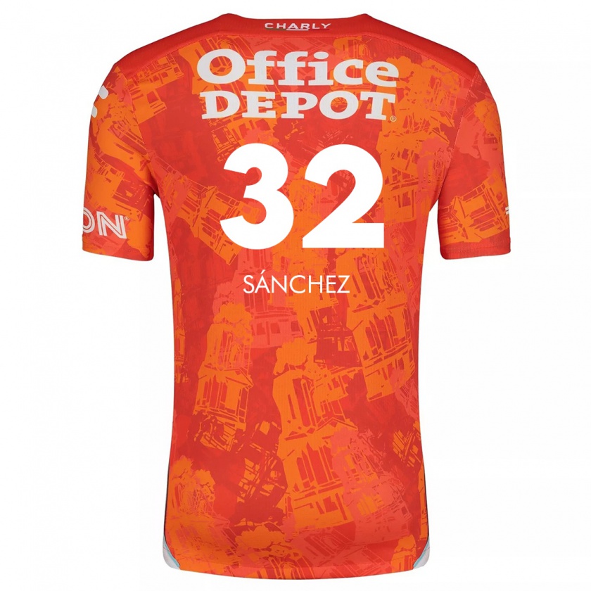 Kandiny Enfant Maillot Carlos Sánchez #32 Orange White Tenues Extérieur 2024/25 T-Shirt