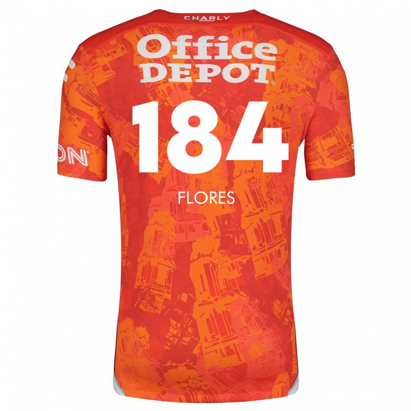 Kandiny Enfant Maillot Jason Flores #184 Orange White Tenues Extérieur 2024/25 T-Shirt