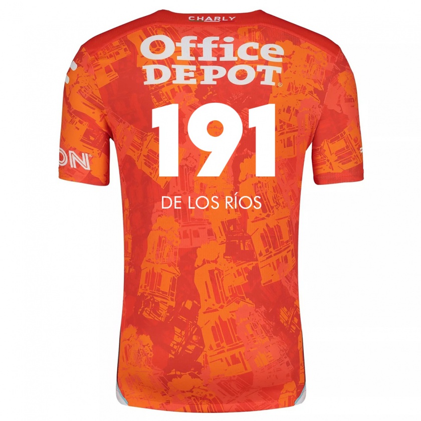 Kandiny Enfant Maillot Sergio De Los Ríos #191 Orange White Tenues Extérieur 2024/25 T-Shirt