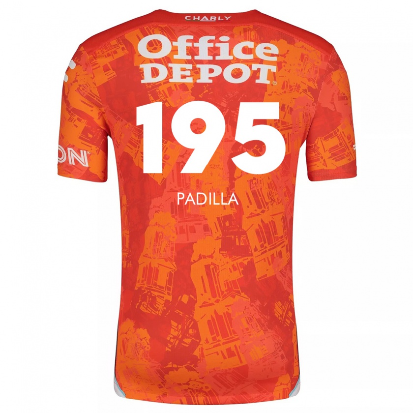 Kandiny Enfant Maillot Ángel Padilla #195 Orange White Tenues Extérieur 2024/25 T-Shirt