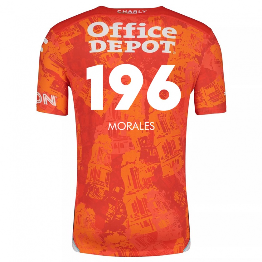 Kandiny Enfant Maillot Erik Morales #196 Orange White Tenues Extérieur 2024/25 T-Shirt