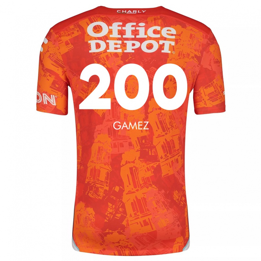 Kandiny Enfant Maillot Sergio Gámez #200 Orange White Tenues Extérieur 2024/25 T-Shirt