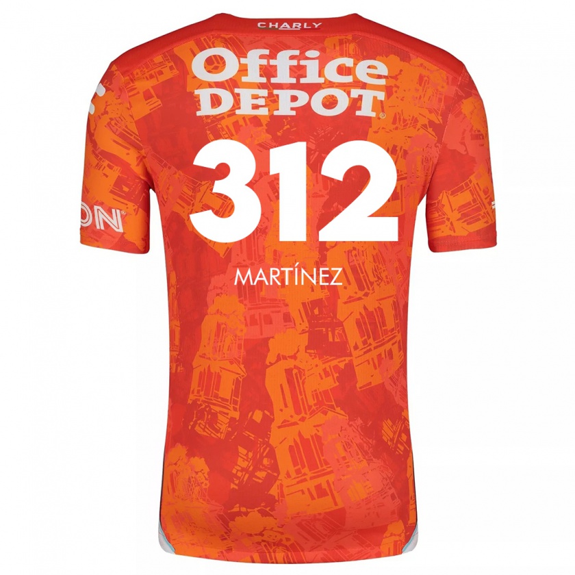 Kandiny Enfant Maillot Ulises Martínez #312 Orange White Tenues Extérieur 2024/25 T-Shirt