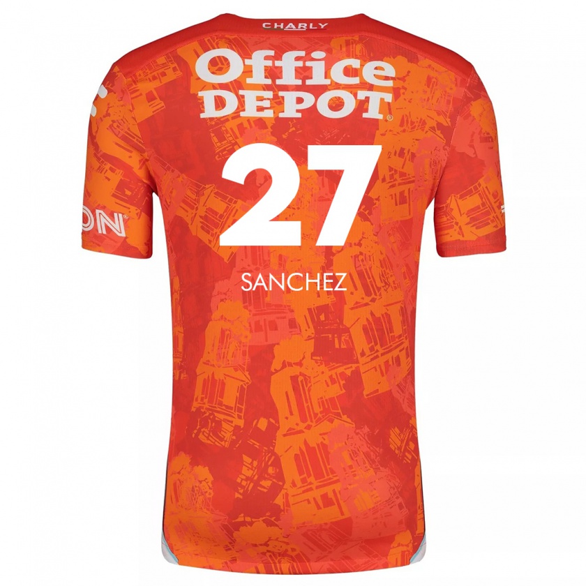 Kandiny Enfant Maillot Ella Sanchez #27 Orange White Tenues Extérieur 2024/25 T-Shirt