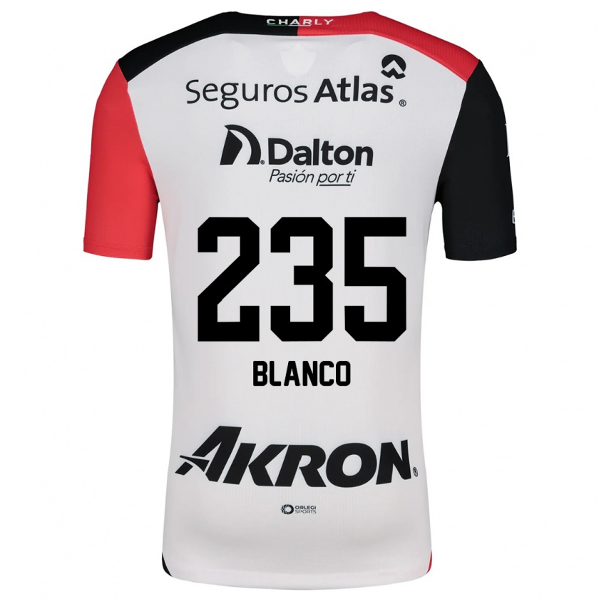 Kandiny Enfant Maillot Luis Blanco #235 Blanc Rouge Noir Tenues Extérieur 2024/25 T-Shirt