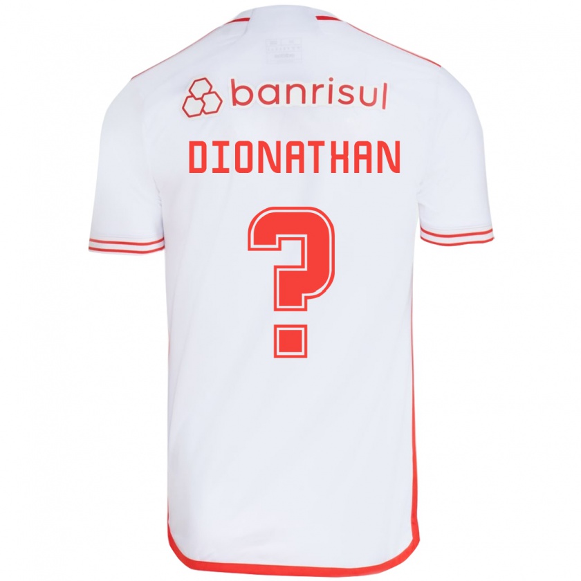 Kandiny Enfant Maillot Dionathan #0 Blanc Rouge Tenues Extérieur 2024/25 T-Shirt