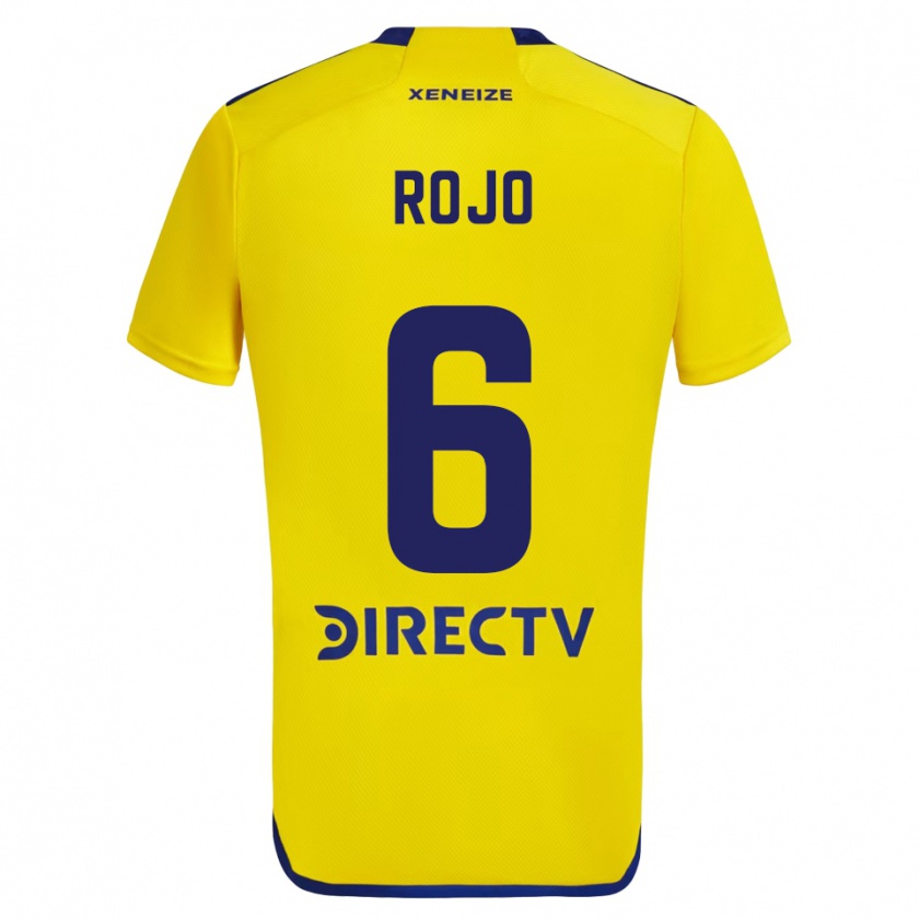 Kandiny Enfant Maillot Marcos Rojo #6 Jaune Bleu Tenues Extérieur 2024/25 T-Shirt