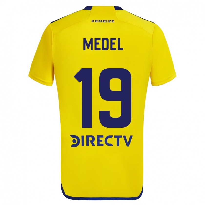 Kandiny Enfant Maillot Gary Medel #19 Jaune Bleu Tenues Extérieur 2024/25 T-Shirt