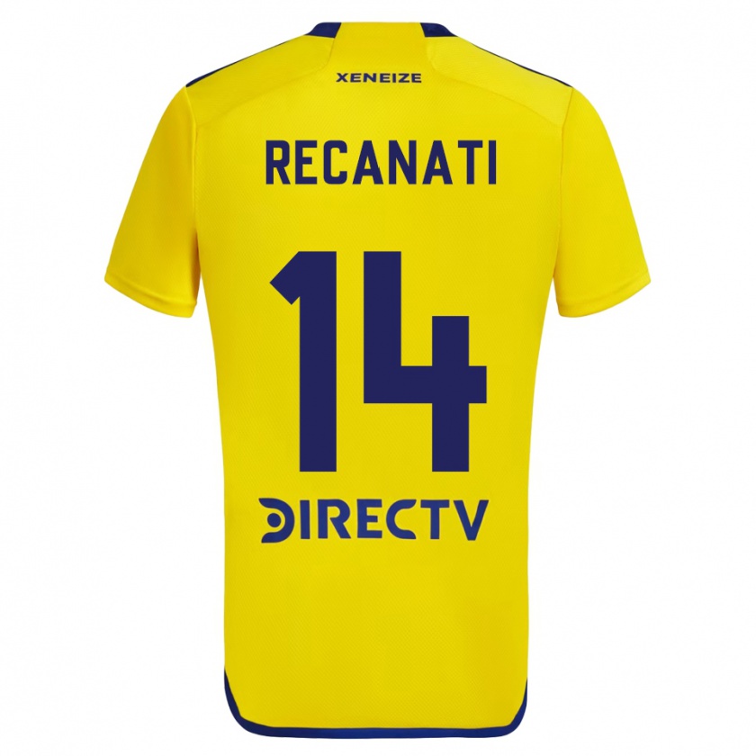 Kandiny Enfant Maillot Bianca Recanati #14 Jaune Bleu Tenues Extérieur 2024/25 T-Shirt