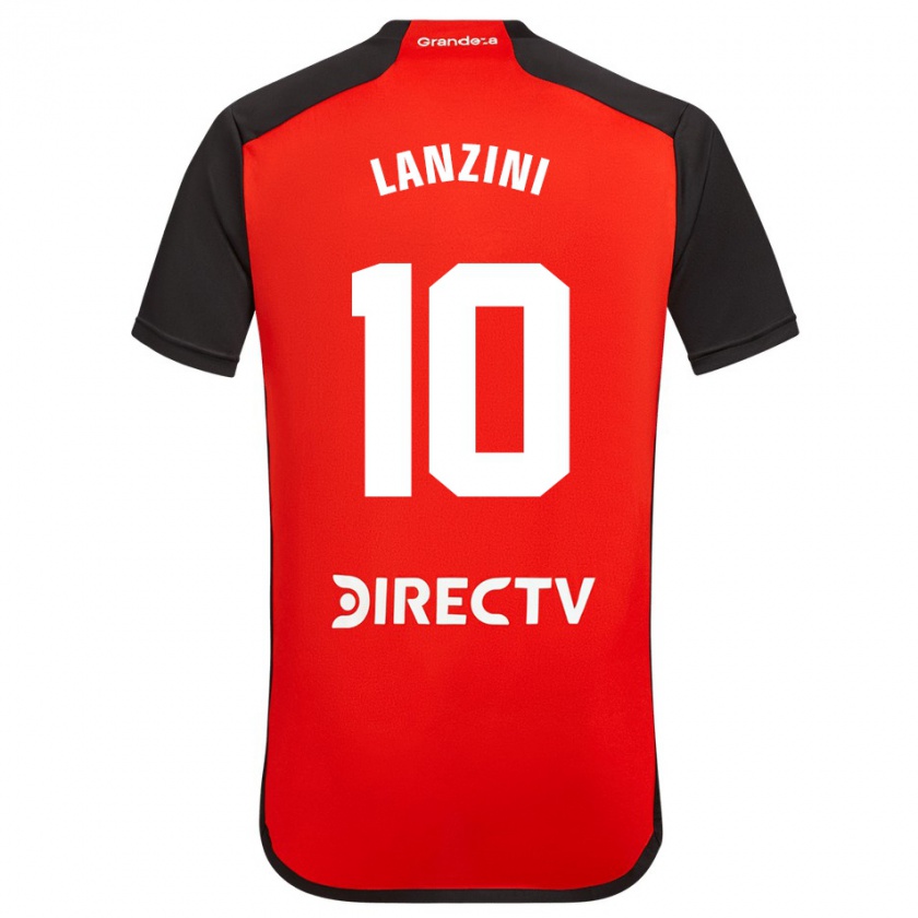 Kandiny Enfant Maillot Manuel Lanzini #10 Rouge Noir Blanc Tenues Extérieur 2024/25 T-Shirt