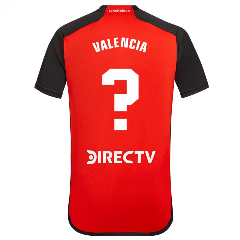 Kandiny Enfant Maillot Oswaldo Valencia #0 Rouge Noir Blanc Tenues Extérieur 2024/25 T-Shirt