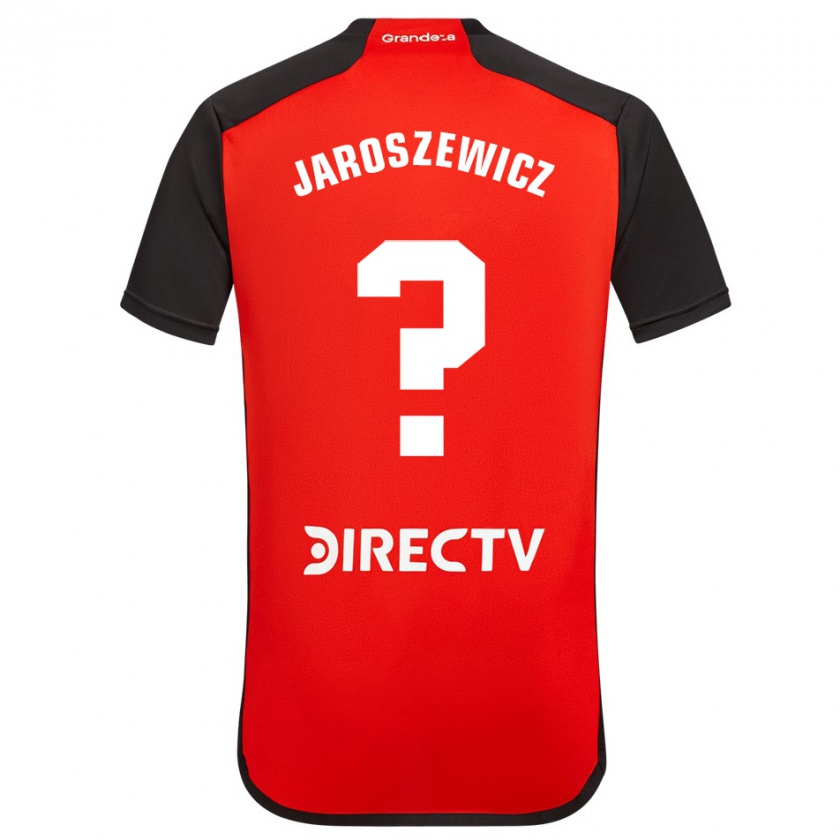 Kandiny Enfant Maillot Franco Jaroszewicz #0 Rouge Noir Blanc Tenues Extérieur 2024/25 T-Shirt