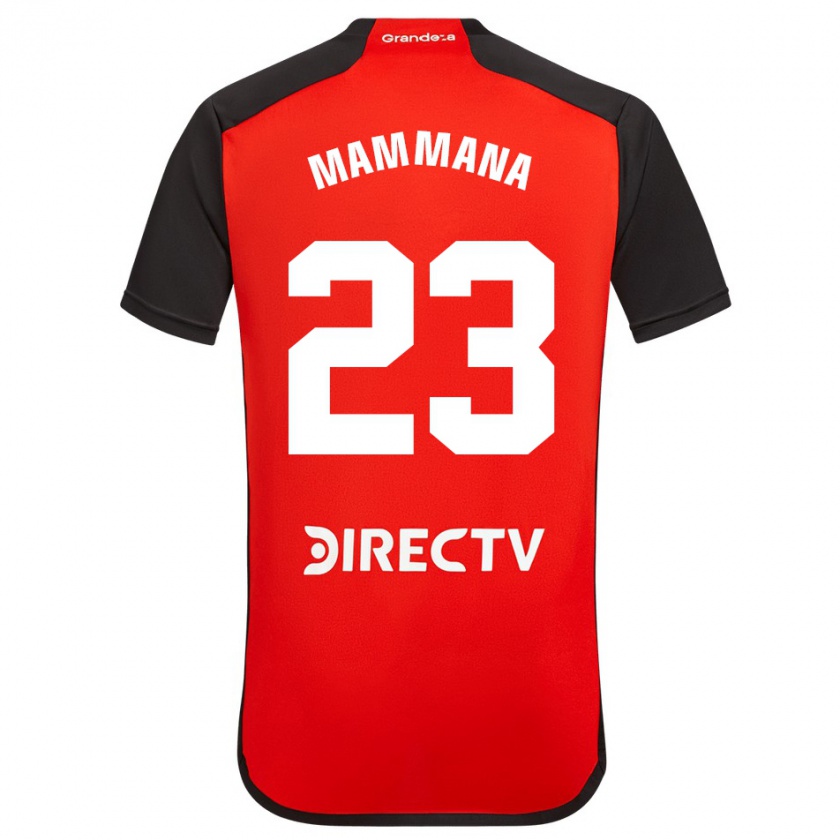 Kandiny Enfant Maillot Emanuel Mammana #23 Rouge Noir Blanc Tenues Extérieur 2024/25 T-Shirt