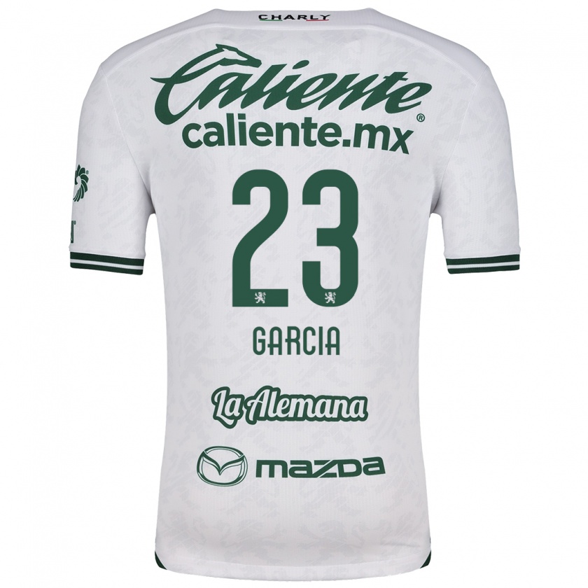 Kandiny Enfant Maillot Óscar García #23 Blanc Vert Tenues Extérieur 2024/25 T-Shirt