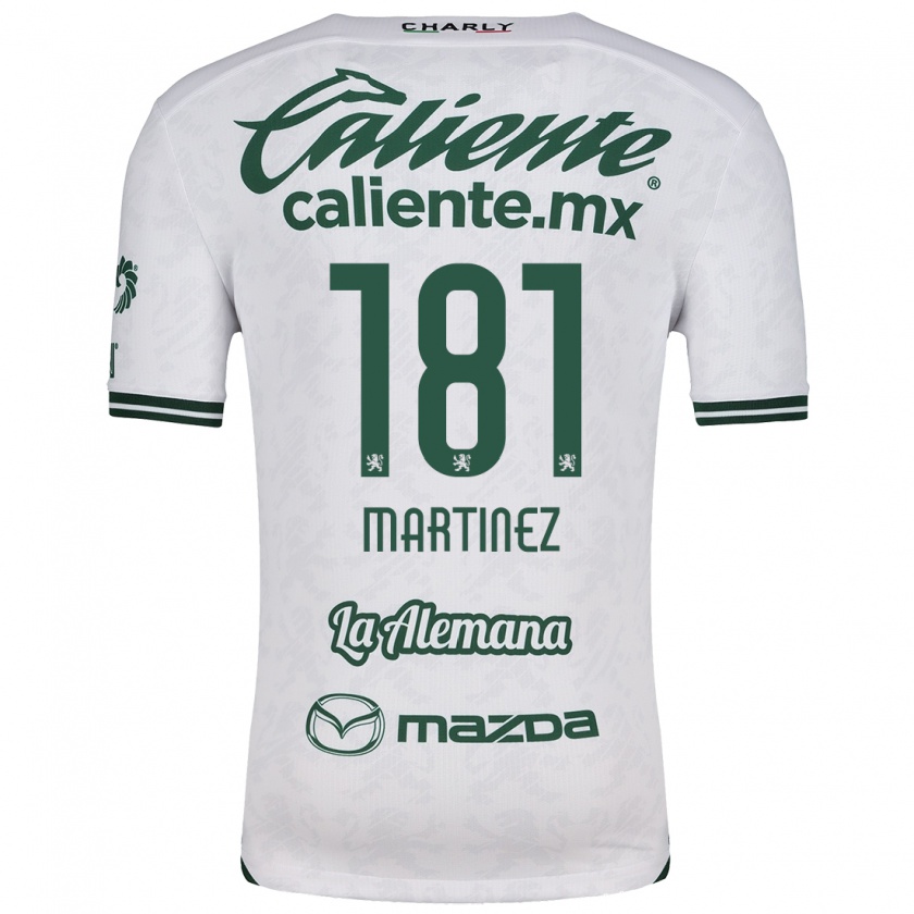 Kandiny Enfant Maillot Irving Martínez #181 Blanc Vert Tenues Extérieur 2024/25 T-Shirt