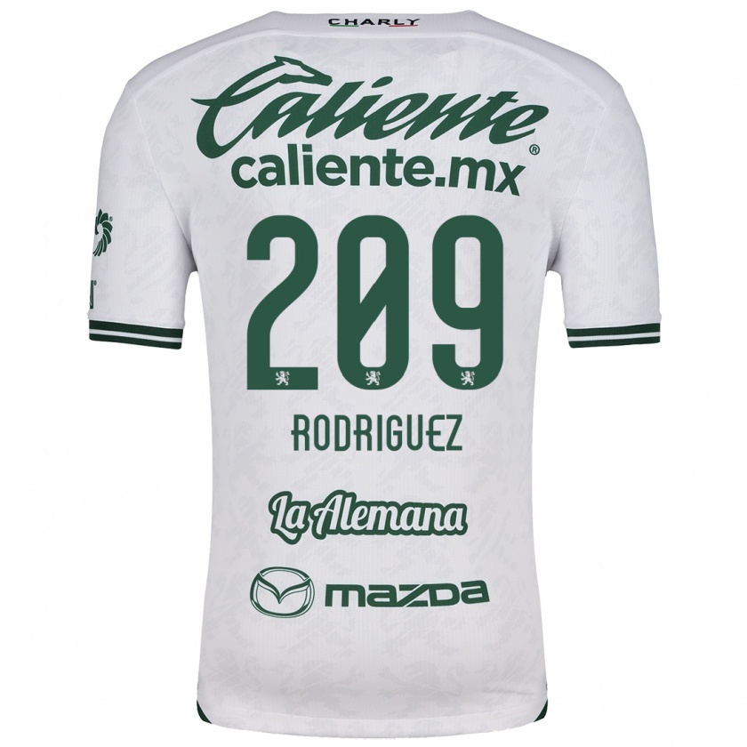 Kandiny Enfant Maillot Víctor Rodríguez #209 Blanc Vert Tenues Extérieur 2024/25 T-Shirt