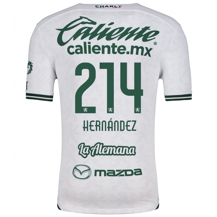 Kandiny Enfant Maillot Iván Hernández #214 Blanc Vert Tenues Extérieur 2024/25 T-Shirt