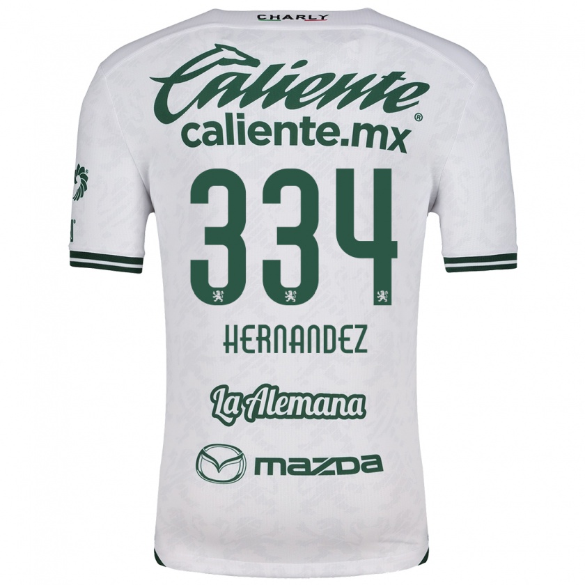 Kandiny Enfant Maillot Alan Hernández #334 Blanc Vert Tenues Extérieur 2024/25 T-Shirt