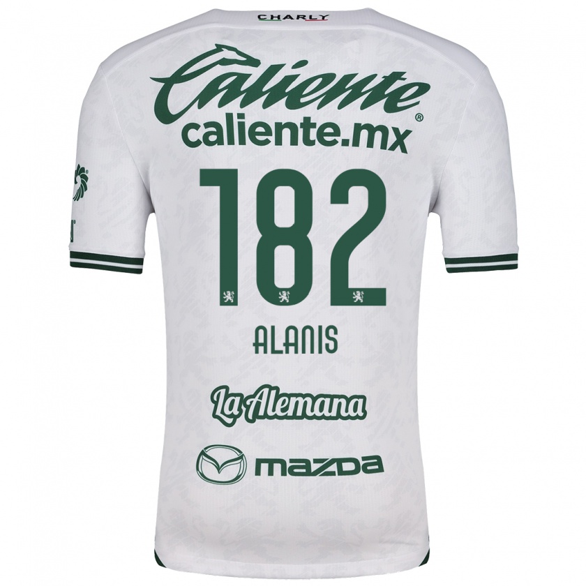 Kandiny Enfant Maillot Alejandro Alanís #182 Blanc Vert Tenues Extérieur 2024/25 T-Shirt