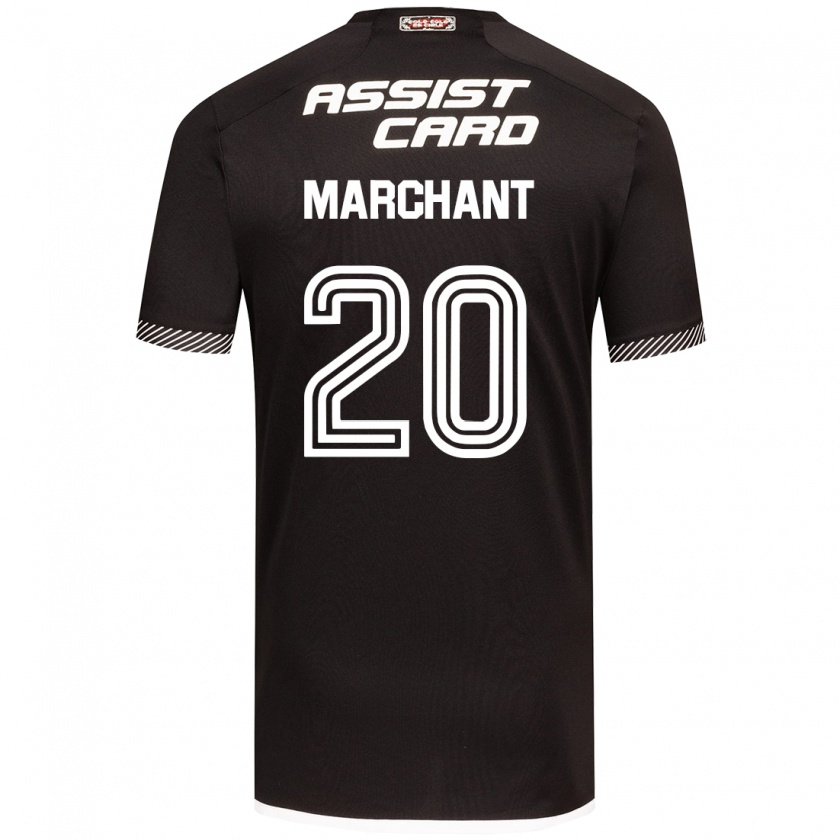 Kandiny Enfant Maillot Francisco Marchant #20 Noir Blanc Tenues Extérieur 2024/25 T-Shirt