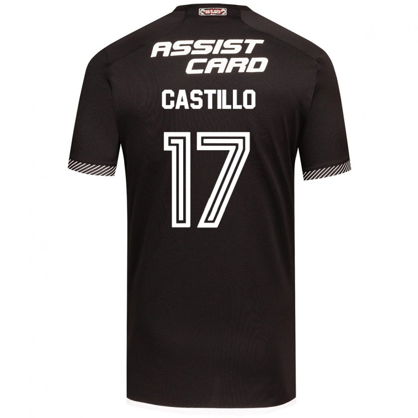 Kandiny Enfant Maillot Fabián Castillo #17 Noir Blanc Tenues Extérieur 2024/25 T-Shirt