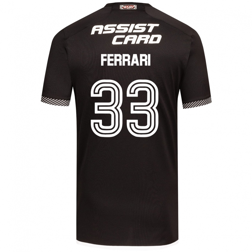 Kandiny Enfant Maillot Matías Ferrari #33 Noir Blanc Tenues Extérieur 2024/25 T-Shirt