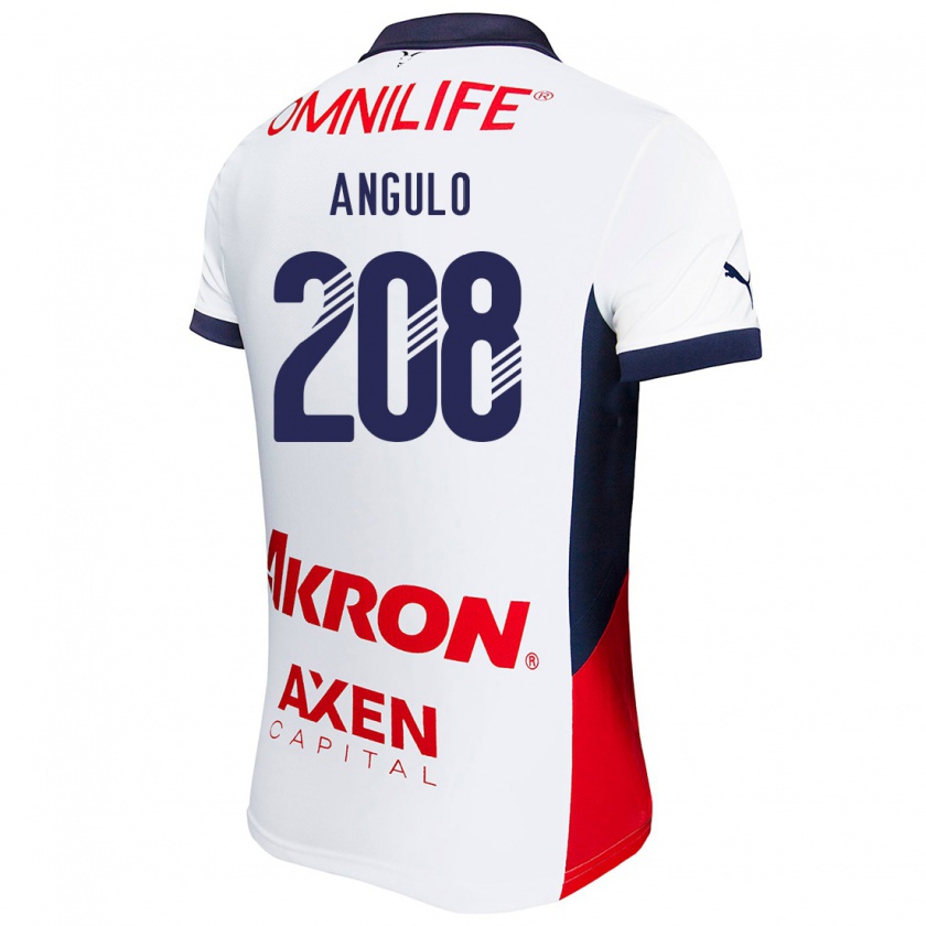 Kandiny Enfant Maillot Ismael Angulo #208 Blanc Rouge Bleu Tenues Extérieur 2024/25 T-Shirt