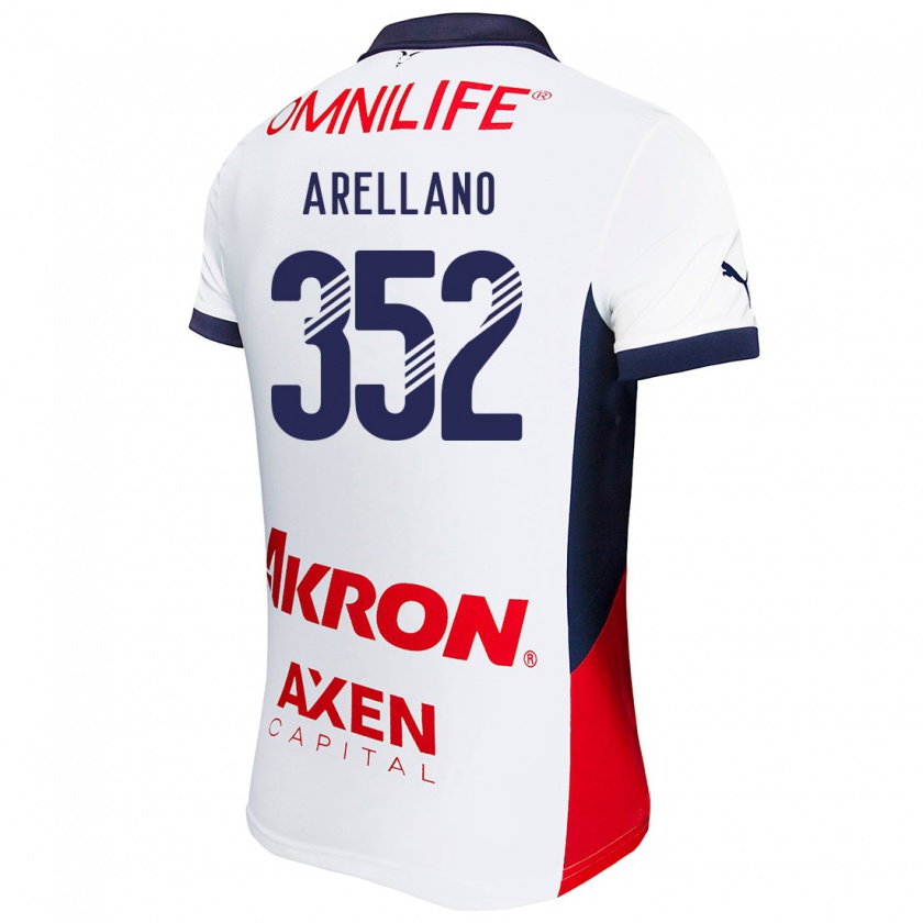 Kandiny Enfant Maillot Santiago Arellano #352 Blanc Rouge Bleu Tenues Extérieur 2024/25 T-Shirt