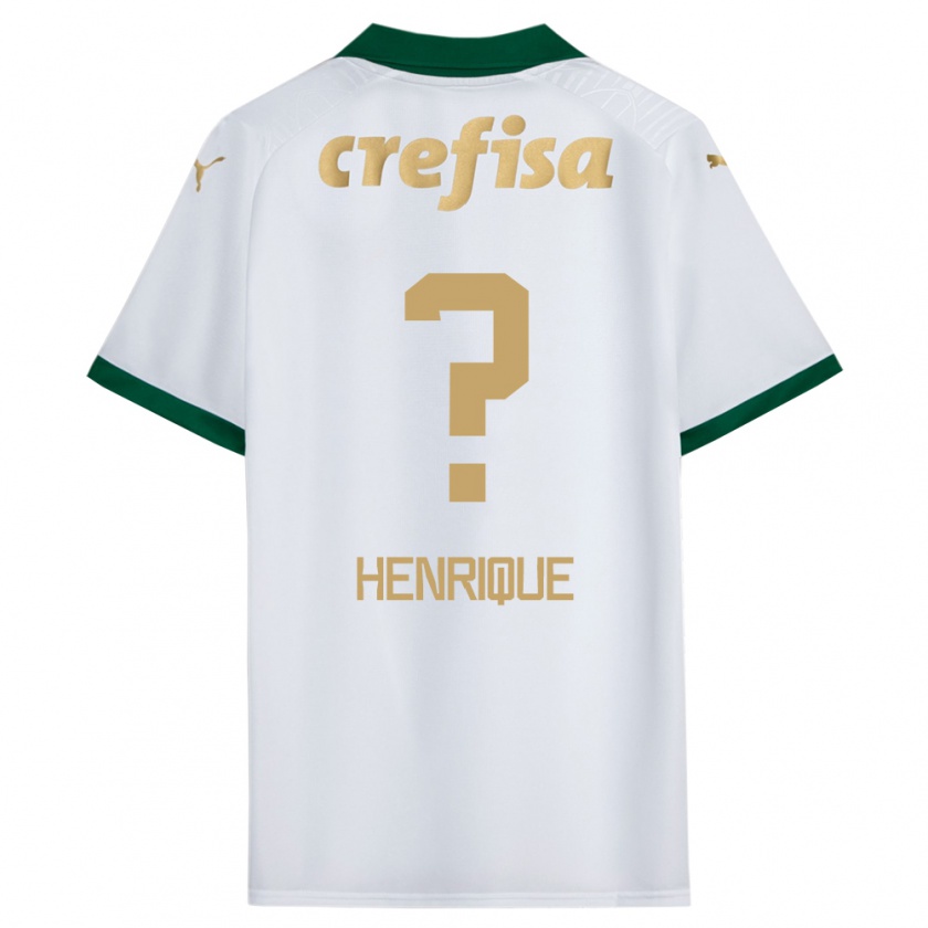 Kandiny Enfant Maillot Zé Henrique #0 Blanc Vert Tenues Extérieur 2024/25 T-Shirt