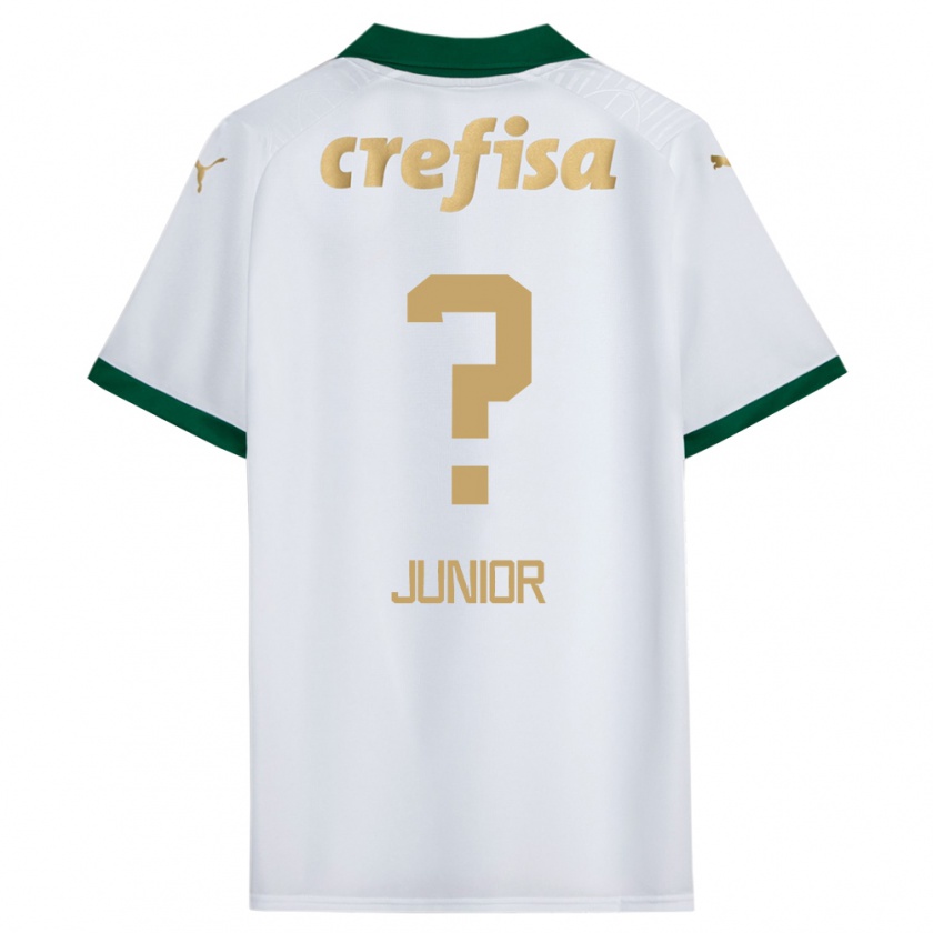 Kandiny Enfant Maillot Gilberto Junior #0 Blanc Vert Tenues Extérieur 2024/25 T-Shirt