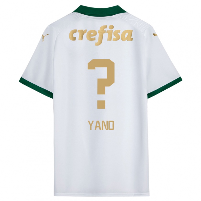 Kandiny Enfant Maillot Luiz Yano #0 Blanc Vert Tenues Extérieur 2024/25 T-Shirt